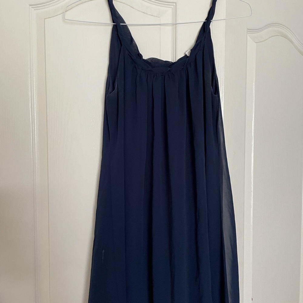 Lux Navy Babydoll Mini Dress